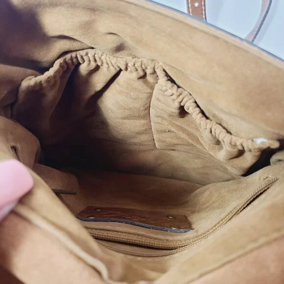 Patricia Nash Leather Crossbody – Vintage Map Print in Riot Rust - Picture 5 of 15